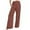 Brown, variant on FRSASU Women Linen Palazzo Pants Summer Boho Wide Leg High Waist Casual Lounge Pant Trousers with Pockets