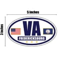thumbnail image 3 of Flag of Virginia / American Flag Oval 3M Vinyl Bumper Sticker Decal | Navy & Gold Fredericksburg, VA Sticker Vinyl Decal, 3 of 3