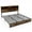 King Size, variant on Demi Bonn Queen Size Bed Frame with Wooden Headboard and Footboard, Industrial Metal Platform Bed Frame with Under Bed Storage, No Box Spring Needed, Brown