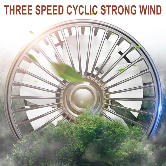 HWRETIE Car USB Fans Rear Seat Headrest 360° Rotatable Backseat Air Circulation Fan for Vehicles