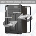 thumbnail image 2 of for Samsung Galaxy Tab S9/S9 FE Tablet Case, Silicone Hard Back Kids Friendly Cover Built in Stand Shockproof Heavy Duty Protection for Samsung Galaxy Tab S9/S9 FE - Black, 2 of 5