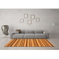 thumbnail image 3 of Ahgly Company Indoor Square Abstract Orange Modern Area Rugs, 5' Square, 3 of 4
