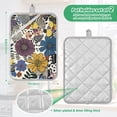 thumbnail image 6 of Yayeee Pot Holders Kitchen Heat Resistant with Pocket 7"x9.8" Cotton Oven Cooking Hot Pads, Blue Flowers, 6 of 7