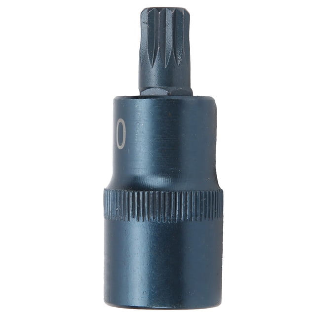 Destornillador de vaso de acero de aleación, pavonado, llave rápida, 12 puntas, puerto de accionamiento de 1/2, adaptador de punta M10