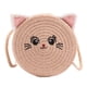 thumbnail image 2 of Bolsa Bonito tejido a mano con forma de gato, pequeño de paja redondo a la moda para chicas, sencillo, portátil, elegante, hecho a mano, con personalidad para viajes de vacaciones Ndcxsfigh Para Estrenar, 2 of 9