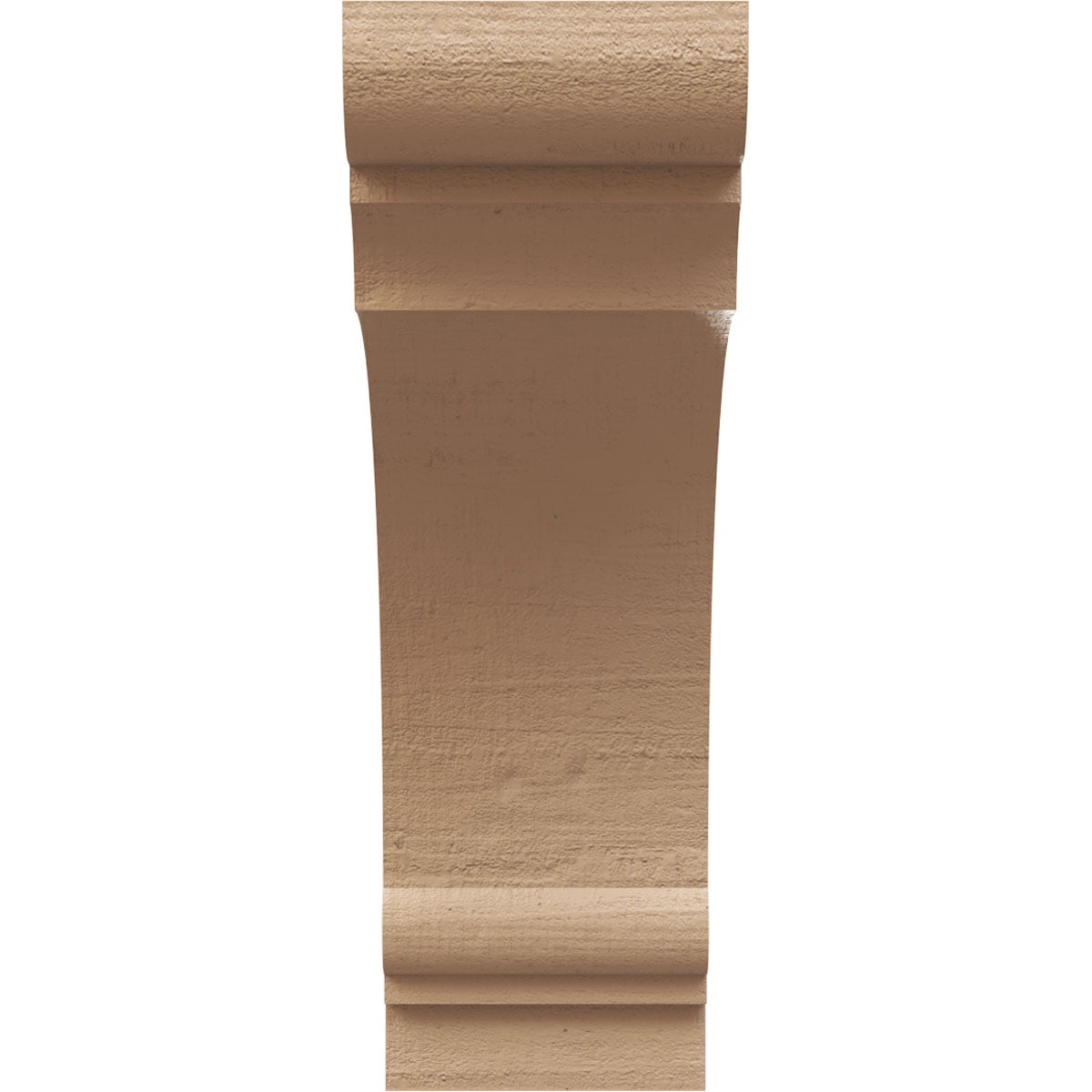 4"W x 8"D x 12"H Classic Hughes Rough Cedar Woodgrain TimberThane Corbel, Primed Tan