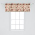 thumbnail image 2 of Ambesonne Birds Window Valance, Chickens with Red Ducklips, 54" X 18", Taupe Beige, 2 of 3