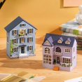 thumbnail image 3 of 1 Set DIY House Model with Warm Lighting European Style Happy Hut Handmade Model Toy Ornament Cute Wooden Miniature House Building Toy Children Gift, 3 of 8