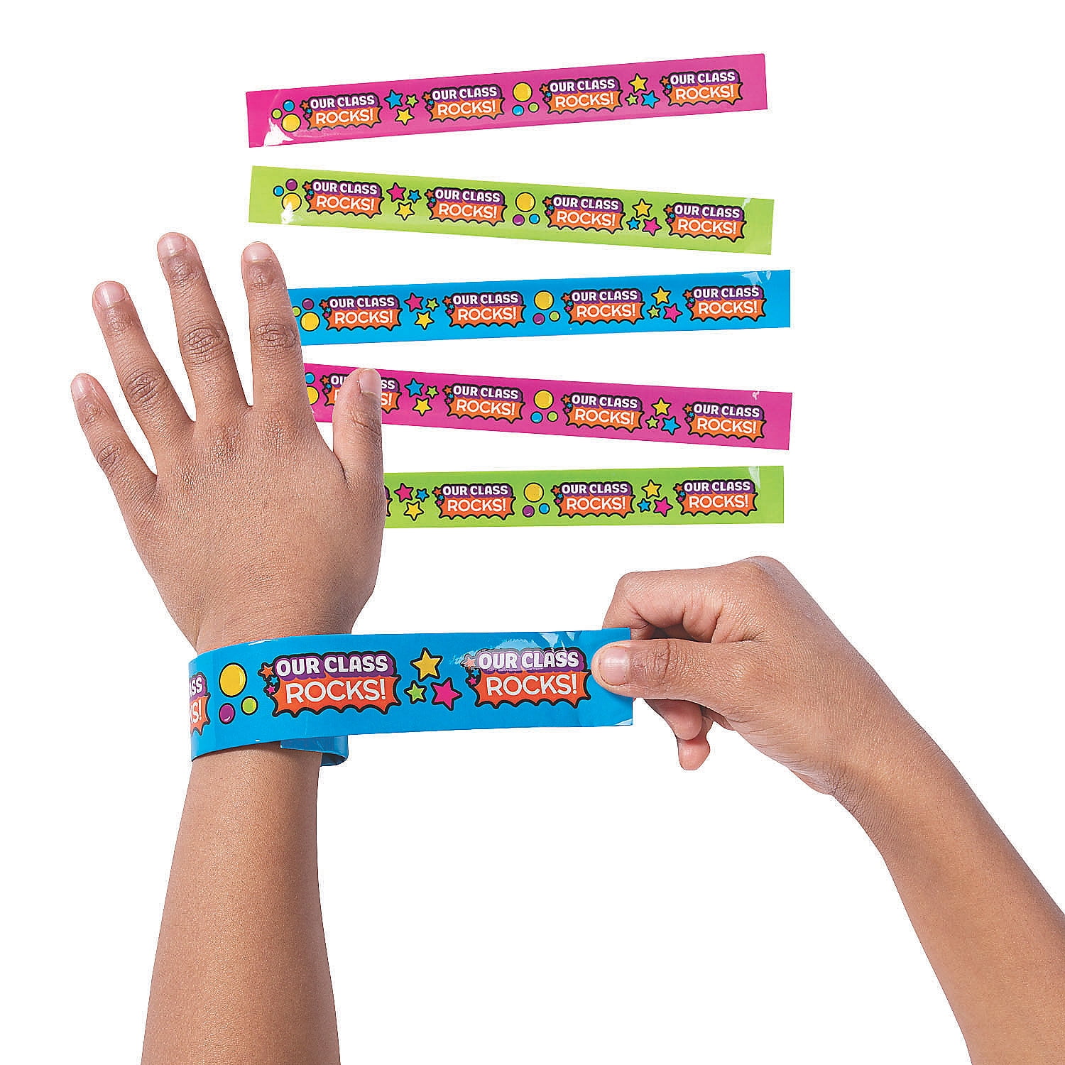 Our Class Rocks Slap Bracelet Party Favors 12 Pieces