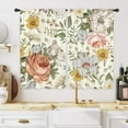 thumbnail image 4 of Flower Floral Kitchen Curtains 2 Panels 27.5W x 39H Rod Pocket Yellow Plant Boho Mustard Botanical Spring Vintage Small Short Door Decor Laundry Window Drapery Treatment, 4 of 6