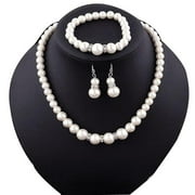 BVGFSAHNE Jewelry Necklace Natural Set Pearl Fashion Earrings Freshwater Bracelet Necklaces Pendants (Necklaces & Pendants)