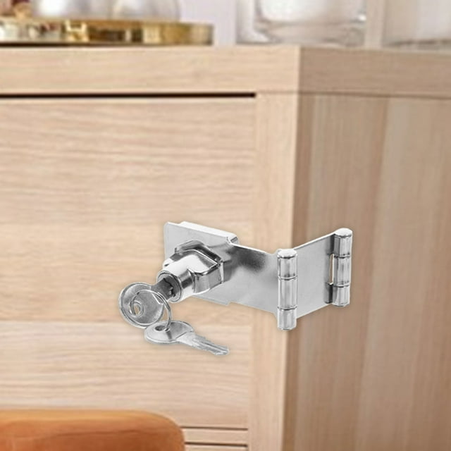 OULII 1Jgo Seguro Para Gabinete En Material De Aleación Con Llave Plegable Para Puertas Y Cajones