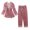 Pink, variant on Lindreshi Pajamas for Women Set Long Sleeve 2pc Nightgown Women's Gold Velvet Embroidered lace Long Sleeve Shirt Trousers Pajama