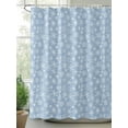 thumbnail image 2 of Blue Christmas Snowflakes Shower Curtain Set, Waterproof Shower Curtains for Bathroom, Modern Xmas Winter Textured Washable Fabric Cloth Bath Curtain for Bathtub Decoration with Hooks 66x72 Inches, 2 of 6