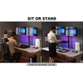 thumbnail image 2 of Single 24 inch Scissors Lift Keyboard and Mouse Riser, Height Adjustable Standing Desk Converter for Ergonomic Sit Stand Workstations，suitable to hold large/small items (24inch, Black), 2 of 8
