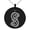 Black, variant on Stainless Steel God of Mischief Loki Viking Norse Engraved Small Medallion Circle Charm Pendant Necklace