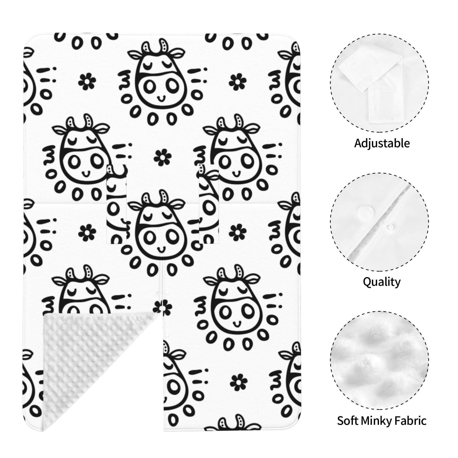 Car Seat Cover Baby - Minimalist Lines Cute Cow Head Breathable Infant Car Seat Cover for Baby Carseat, Lightweight Comfort Baby Essentials Must Haves Newborn Stuff for Girl Boy