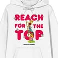 thumbnail image 2 of Chutes & Ladders Reach For The Top Adult White Long Sleeve Hooded Sweatshirt - XXL, 2 of 4