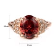 thumbnail image 3 of Yoursfs Vintage Ruby Ring For Women 18k Rose Gold Plated Costume Jewelry Rings Oval Cut Red Birthstone Crystal CZ Hao Rings Gifts (Size 9), 3 of 7