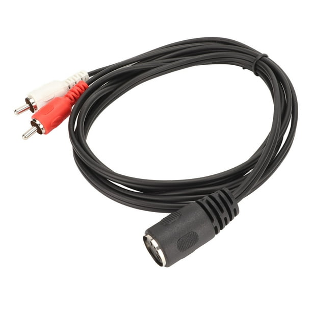 Câble Adaptateur Audio, Flexible 5 Broches DIN Femelle à 2 Câbles Mâles  Améliorer la Clarté du Signal 4.9ft pour Lecteur CD 