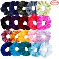 thumbnail image 2 of 20 Pcs Hair Scrunchies Velvet Elastic Hair Bands Scrunchy Hair Ties Ropes Scrunchie for Women or Girls Hair Accessories - 20 Assorted Colors Scrunchies (Mixed Color), 2 of 7