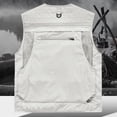 thumbnail image 7 of BRGZLK Men's Tank Tops Casual Loose Lightweight Outdoor Work Multifunctional Zipper Volunteer Outdoor Emergency with Multi Pockets, 7 of 7