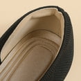 thumbnail image 4 of Zapatos Vestir Planos Ballet Mujeres Tejido Punta Redonda en Cuña Baja para El Elegante Oficina Casual Boda, 4 of 9