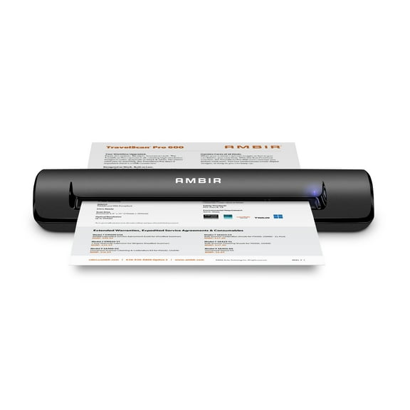 Ambir TravelScan Pro Simplex Document and ID Scanner w/ AmbirScan (PS600-AS)