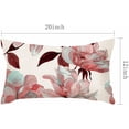 thumbnail image 2 of Throw Pillow Covers Watercolor Flower Rose Floral Maroon Allover Cushion Pillow Case Home Decor Pillowcase 12x20 Inches, 2 of 6