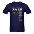 thumbnail image 2 of Senior Class of 2023 T-shirt - Graduation 2023 Short Sleeve Shirt for Men, Funny Graduate Shirt, Navy Blue, 2 of 4