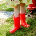 thumbnail image 5 of Kushyshoo Little Big Kids Rain Boots Boys Girls Red Solid Boots Size 12, 5 of 7