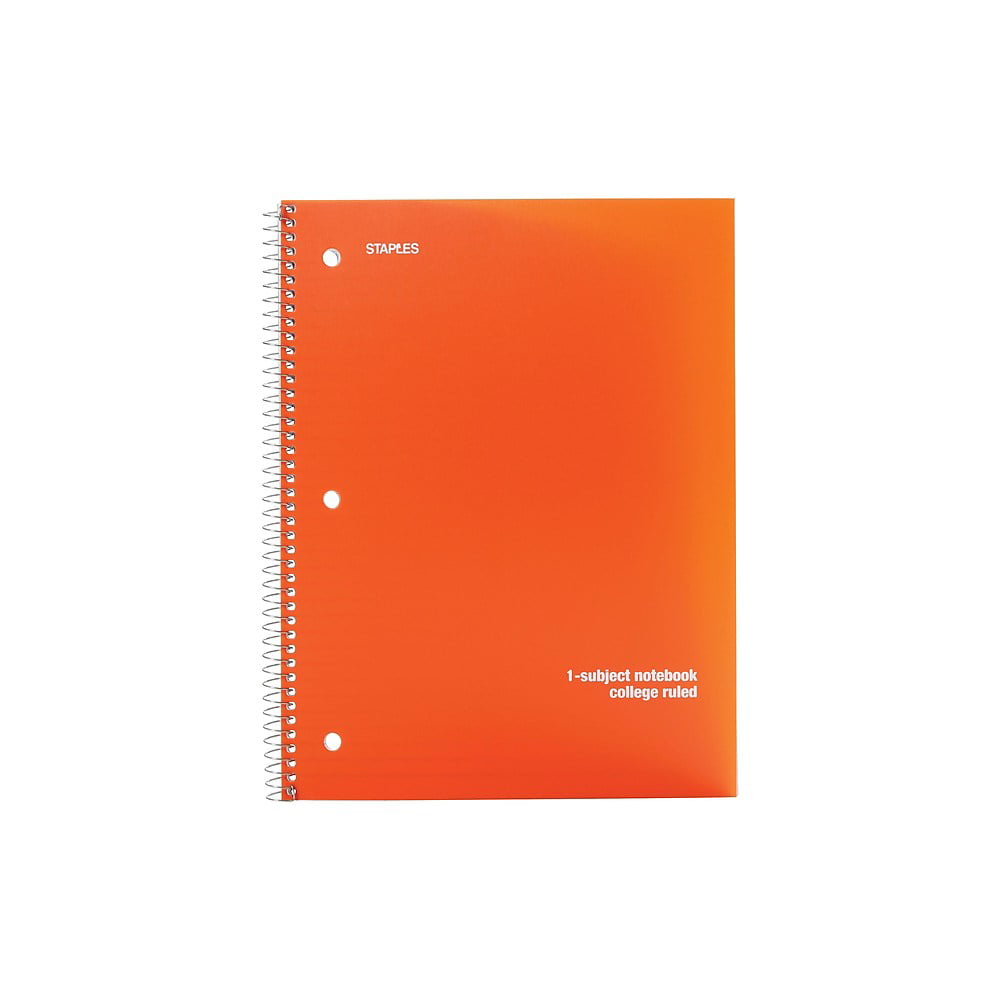 Orange College Rule One Subject Poly Notebook 70 Page 