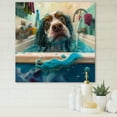 thumbnail image 2 of Designart Funny Dog In The Bath Canvas Wall Art, 2 of 5