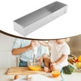 thumbnail image 6 of CoudarTitie Cheesecake Pan Rectangle Cake Pan 304 Stainless Steel Easy to Clean with Inside 40.3cmx10cmx6.5cm, 6 of 9