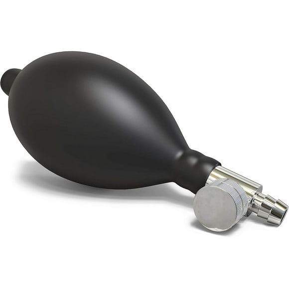 LAICAIW Replacement Blood Pressure Bulb & Air Release Valve by - Premium BP Bulb for Manual Inflation of Sphygmomanometer - Works with BP Cuff and Cervical Inflatable Devices (Latex, Black)