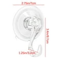 thumbnail image 3 of Suction Cup Hooks, Multi-Purpose Clear Shower Suction Hooks, Waterproof Heavy Duty Wreath Hanger, Removable Suction Shower Hooks for Front Door, Window, Glass, 3 of 7
