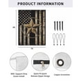 thumbnail image 2 of 4th of July RV Awning Sun Shade Screen 9'X7' Patriotic Star Wreath Mesh Sunscreen Retro Black American Flag Awning Shade Screen with Zipper UV Blocker Completed Kits for RV Motorhome Camper, 2 of 7