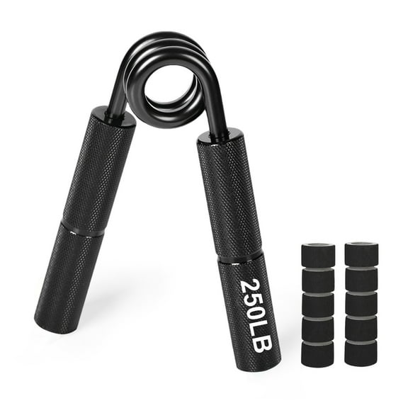 Grip Strength Trainer Ergonomic Design Non-slip 200LB Resistance Muscle Recovery Compact Size Heavy-Duty Hand Gripper Finger Forearm Trainer for Men-Black