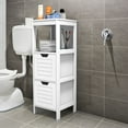 thumbnail image 2 of Costway Bathroom Wooden Floor Cabinet Multifunction Storage Rack Stand Organizer Bedroom, 2 of 10