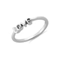 thumbnail image 2 of 925 Sterling Silver Oxidized Platinum Plated Love Women Valentines Day Gifts Ring, 2 of 4