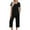 Black1, variant on fatyb Pajama Sets for Women 2 Piece Capri Pants and V Neck Button down Short Sleeve Tops Outfits Loungewear