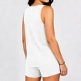 thumbnail image 6 of Matching Sets Women Clothing Casual Crew Neck Sleeveless Tank Top and Shorts with Pocket Summer 2 Piece Travel Outfits, 6 of 7