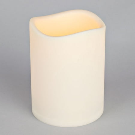 4.5"D x 6"H Resin Indoor and Outdoor Flameless LED Lighted 