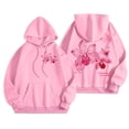 thumbnail image 6 of NinXxx Women's Letter Print Hooded Long Sleeve Casual Sports Hoodie Pink XXL, 6 of 7