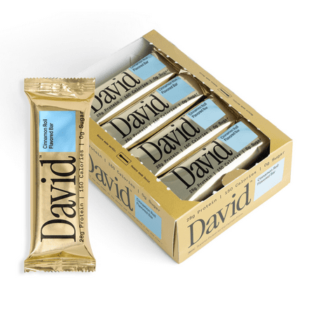 David High Protein Bars, Cinnamon Roll - 28g Protein -12ct