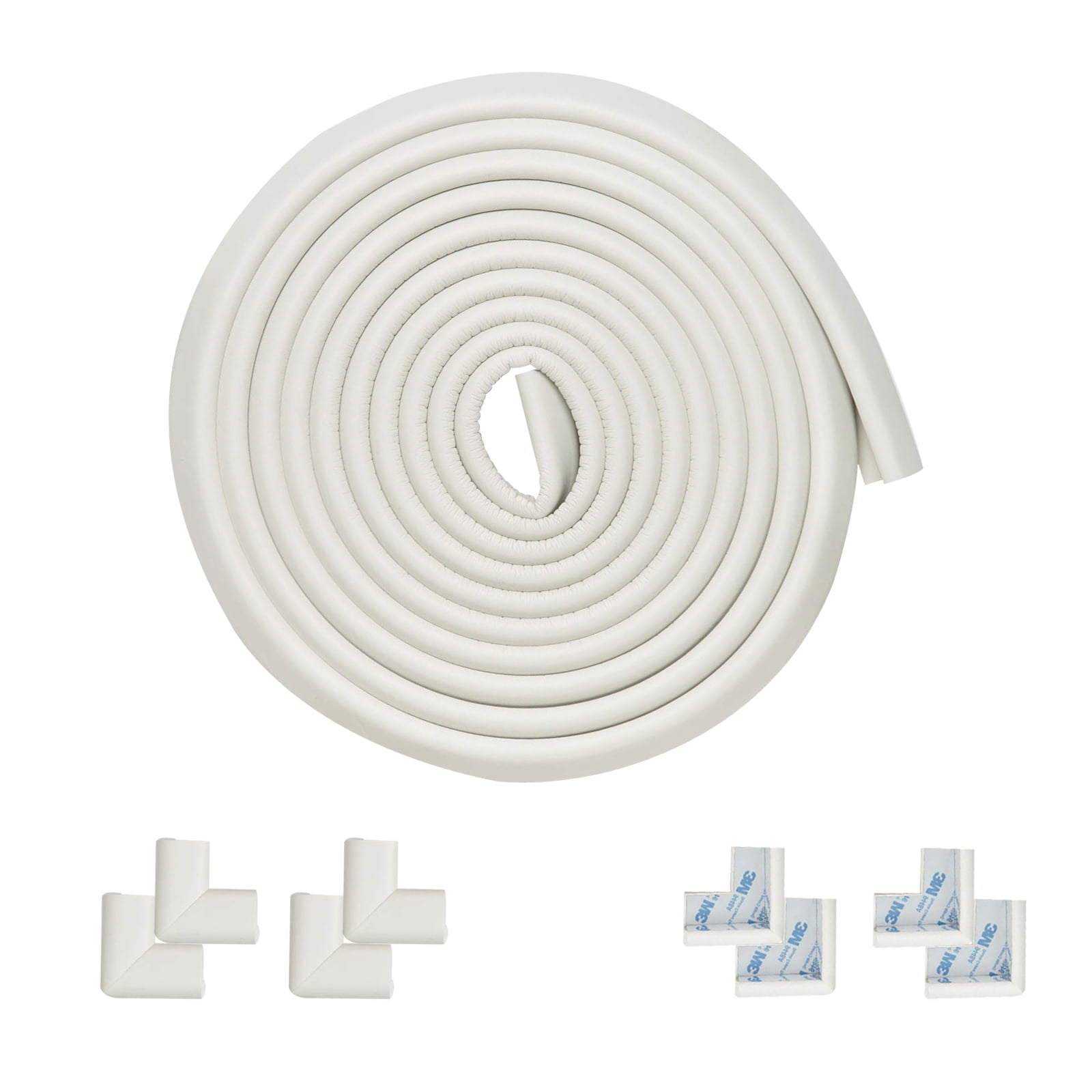 Furniture Edge Protector Set with 16.4ft Edge + 8 Corners, Soft Rubber Foam, 3M PreTaped Table