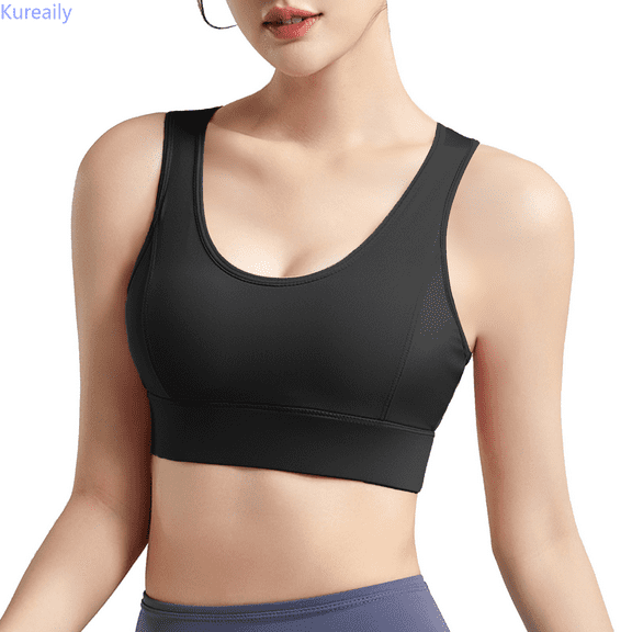 Kureaily Women's Sports Underwear Women's Shockproof Running Small Chest Push Up Fitness Yoga Vest Thin No Steel Ring Beautiful Back Bra Comfortable Everyday Bras