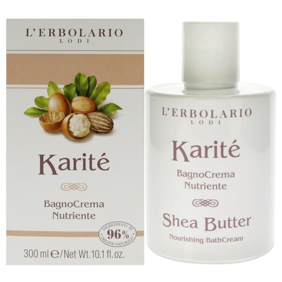 Shea Butter Nourishing Bath Cream by Lerbolario for Unisex - 10.1 oz Cream