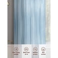 thumbnail image 6 of Light Blue Sheer Curtains 84 Inch Length 2 Panels Set, Modern Abstract Art Ombre Striped Voile Window Treatment Rod Pocket Curtains Sheers Drapes for Bedroom/Living Room/Kitchen 52"x84"x2, 6 of 7
