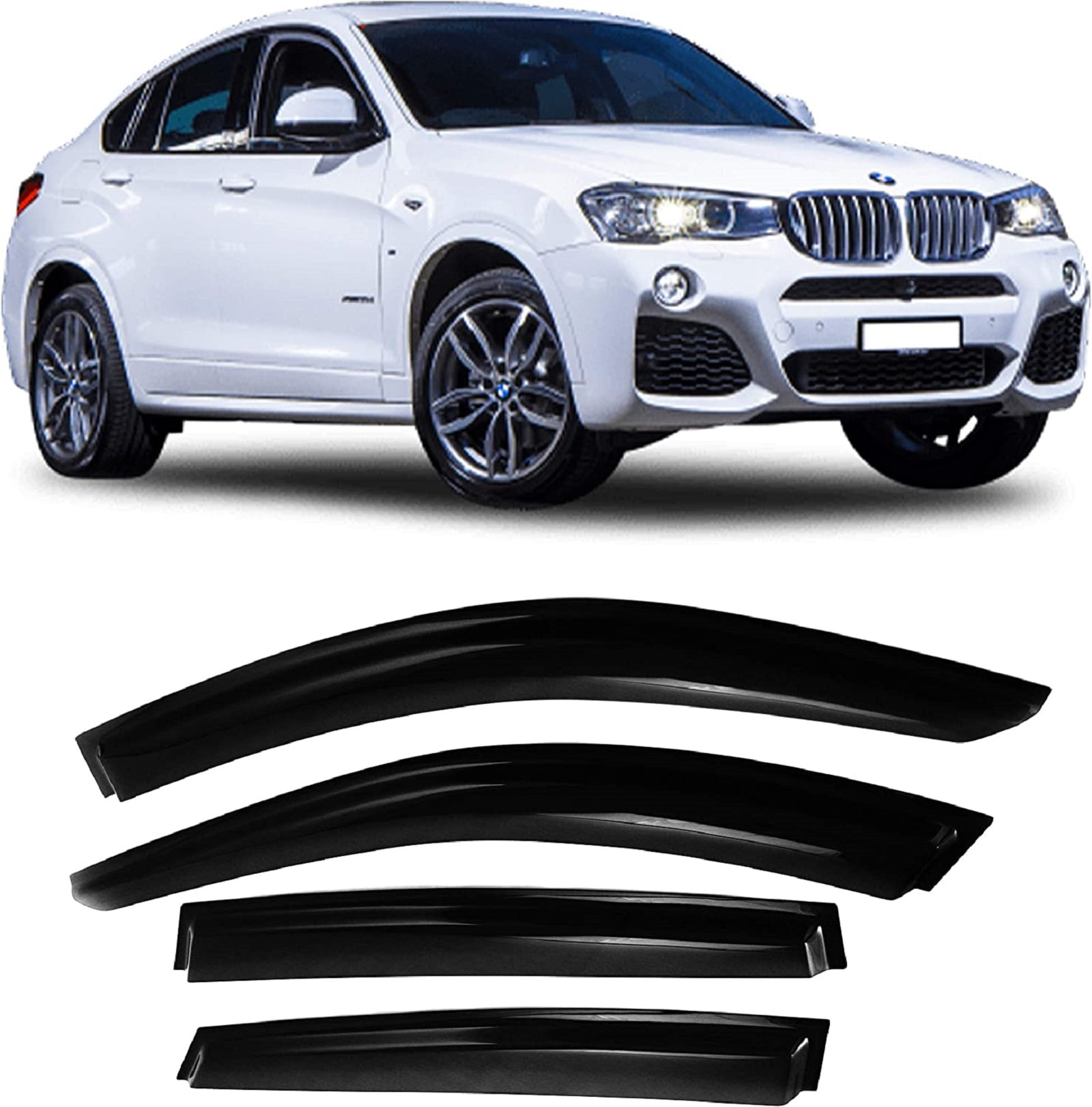 JSP Window Vent Visor For BMW X4 F26 20152018 TapeOn Rain Guard Deflector